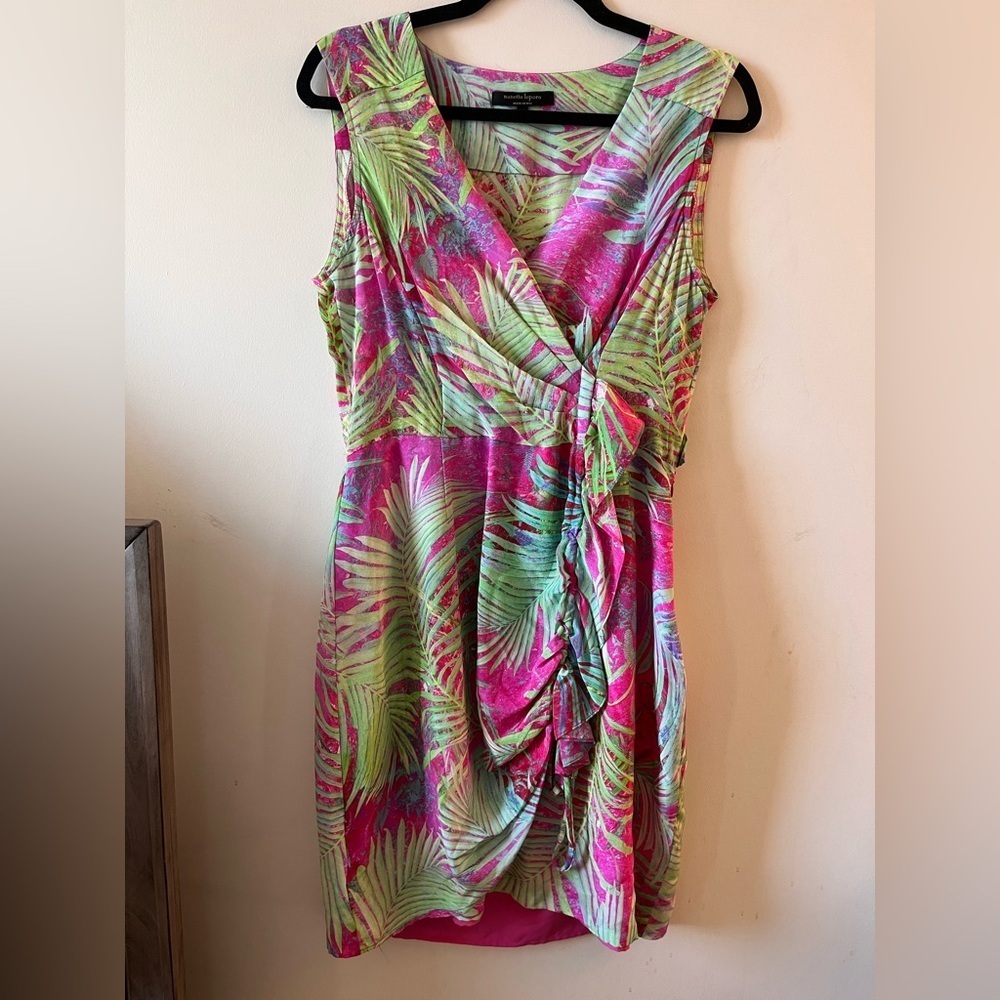 Nanette Lepore 100% Silk Tropical Mini Dress